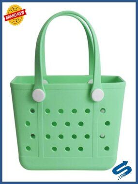 Rubber Beach Tote Bag Waterproof EVA Material Open Handbag for Gym Sports